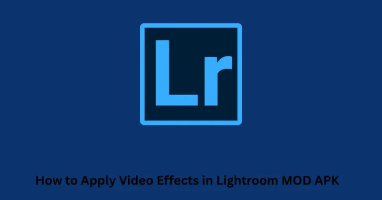 How to Apply Video Effects in Lightroom MOD APK