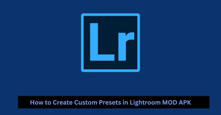 How to Create Custom Presets in Lightroom MOD APK